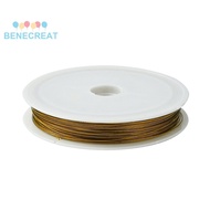 10rolls Tiger Tail Wire Nylon-coated Stainless Steel Wire Goldenrod 0.38mm about 164.04 Feet(50m)/ro