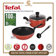 Chostel B507S4 Tefal Fresh Start 4pcs Set (Stewpot 20+Wokpan 28+ Ladle) Periuk Pot Pan Wok Kuali