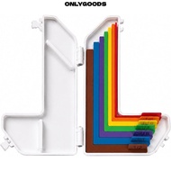 ONLYGOODS 7PCS Paper Crafting Guides, L Shaped Design Color Coded Paper Crafting Alignment Guides, D