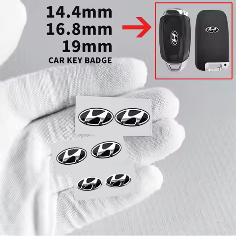 14mm 16mm 19mm Aluminium Metal Car Key Emblem Stickers For Hyundai Genesis I10 I20 I30 I40 IX20 IX35