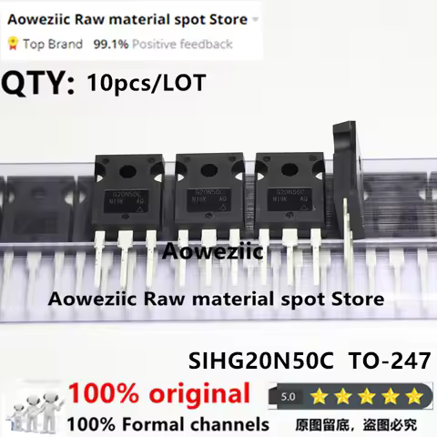 Aoweziic 2021+ 100% New Imported Original SIHG20N50C-E3 SIHG20N50C G20N50C TO-247 N-channel MOSFET 2