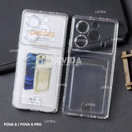 Tecno Pova 6 Tecno Pova 6 Pro Card Case Clear Card Slot/ Tecno Pova 6 Tecno Pova 6 ProBENING Case