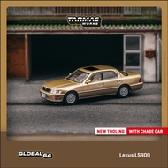 Tarmac Works-TW 1/64 Lexus LS400 Champagne Gold Diecast car Car Model Simulation Alloy Diecast Car C