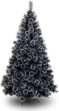 6ft Black PVC Artificial Christmas Tree,Premium Spruce Hinged With Metal Stand Xmas Decorated Trees For Holiday Decoration The New