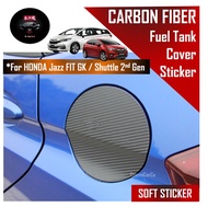 🔥SG SELLER🔥Honda Jazz Fit GK3 GK5 Shuttle Fuel Petrol Tank Cover Sticker Carbon Fiber Decal Decor