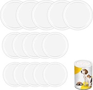 15 Pieces Pet Food Can Lids - Canning Lids in 3 Sizes (200g/500g/800g) Transparent PE Plastic - Reus