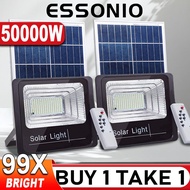 【10 Year Warranty】ESSONIO 50000W Lampu Solar Light Outdoor Solar Spotlight IP67 Waterproof Solar Led