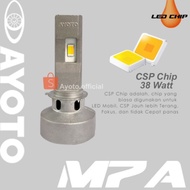 LAMPU LED DEPAN AYOTO M7A H6 CAHAYA 2 WARNA PUTIH KUNING PLUS LAMPU