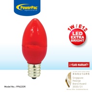 PowerPac LED Bulb, LED Light 1W E12 red light 财神灯 (PP6220R)