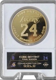 Kobe Bryant 24號紀念幣 金幣
