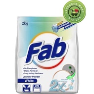 Fab Laundry Powder Detergent White 2kg