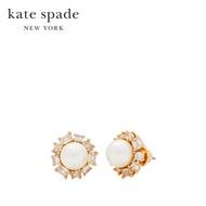 Kate Spade New York ต่างหูสตั๊ดรุ่น pearl halo studs KA663 100 สี Cream/Gold