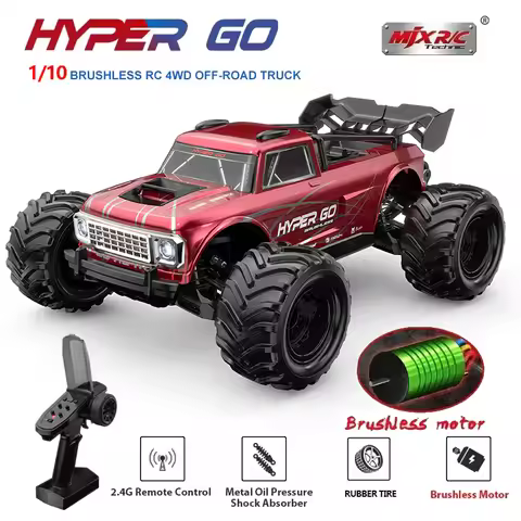 Hyper Go MJX 10210 1/10 4WD RC Car 65KM/H Brushless RC Racing Car 2.4G Remote Control Cars Off-Road 