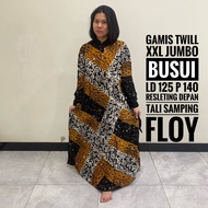 Gamis Muslimah Wanita Dewasa Ibu Ibu Orang Tua Jumbo Twill Pekalongan Midi Dress Busui Resleting Dep