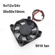DC 5010 5V 12V 24V volt 5cm Computer CPU Cooler Cooling Fan 50MM Small Exhaust Fan for 3D Printer 2p