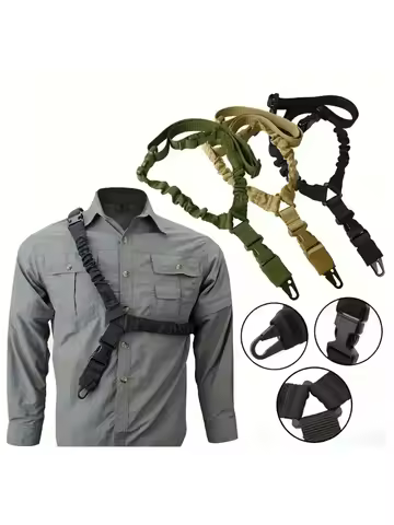 Tactical Gun Sling Military Shooting Adjustable 3 Point Bungee Airsoft Rifle Strapping Belt Hunting 