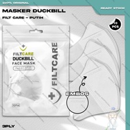 Masker Duckbill ALKINDO Hitam 3ply Mask Medis Izin KEMENKES 1Box 50Pcs - DBFILT WHITE