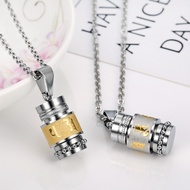 TO White Stainless Steel Openable Buddhist Mantra Prayer Wheel Pendant Necklace New 12x19mm 0 47x0 7