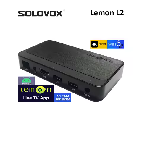 SOLOVOX Lemon L2 Android 12 Media Player Features 2G RAM 16G ROM LemonTV App BT5 WiFi5G Stalkermac H