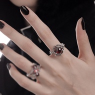 Dark Style Red Agate Ring