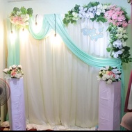 Backdrop nikahan lamran murah sewanya