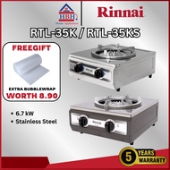 Rinnai Single Burner | RTL-35KS | RTL-35K | 6.7kW  | Semi-Commercial Stainless Steel Gas Cooker Stov