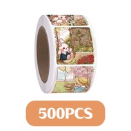 500pcs Cartoon Rabbit Pattern Easter Christmas Gift Sticker Handbook Material Mobile Phone Sticker Sealing Sticker