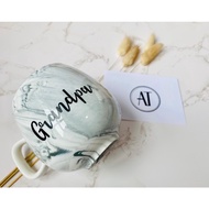 [SG Seller] Personalised/ Customised Marbled Ceramic Mug Gift Set - Drinks Coffee Cup For Him For He
