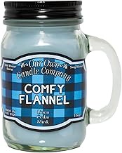 Our Own Candle Company, Comfy Flannel Scented Mason Jar Candle, 100 Hour Burn Time, 13 Ounces