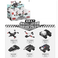 Ready Stock 6in1 Egg Toy SWAT Army Lego Building Blocks Compatible Mainan Lego Tentera Askar Sensory