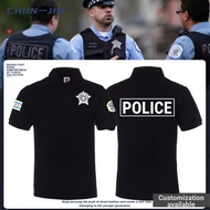 [Customizable] American Chicago Police Station Fleet Uniform Chicago NYPD Short-Sleeved FBI Military