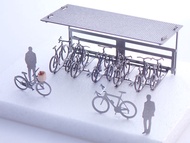 日本 AEROBASE DIY金屬腳踏車模型/ 腳踏車停車場