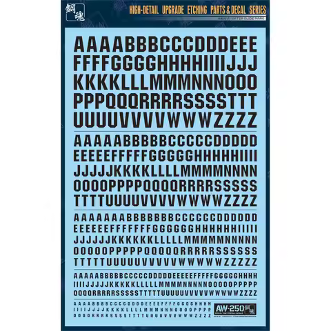 Madworks Universal Waterslide Decal Letter / Number for 1/35 1/48 1/72 Military Model Tank Aircraft 