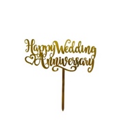 Topper HAPPY WEDDING / Topper Acrylic Happy Wedding Anniversary