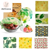 DELICACY Natural Bees Wax Beeswax Food Wrap Beewax Wrap 3 Pcs Kitchen Organizer for Sandwich Cheese