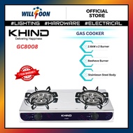 KHIND STAINLESS STEEL DOUBLE GAS COOKER GC8008 #WILLSOON dapur gas