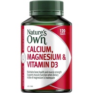 Nature’s Own Calcium, Magnesium &amp; Vitamin D3 120 Tablets