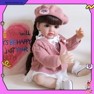 Three-piece Clothes Children Doll Simulation Doll 55cm Rebirth Doll Cute Simulation Rebirth Barbie D