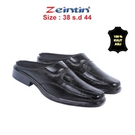 Zeintin - Sepatu Sandal Bustong Slip On Pria Bustong Pria Sepatu Selop Pria Kulit Asli Sendal Tutong