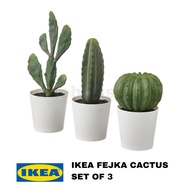 IKEA FEJKA Artificial Potted Cactus Plant Set of 3