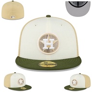 LJR Houston Astros Simple Size Cap Closed Cap Baseball Cap Sunscreen Sun Hat Embroidered Hat