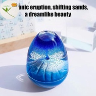Maud Eggshell Volcanic Eruption, Floating Sand Volcanic Eruption Ornament, Acrylic Crystal Liquid  T
