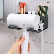 ⚡ Wall Mounted Hair Dryer Holder For Dyson Bathroom Punch Free Plastic Hair Dryer Stand Bathroom Organizer Hair Brush Organizer Storage Bracket ⚡