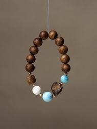 10mm海紋石手串 未時VISHI多米尼加拉利瑪手鏈串珠針鈉鈣石女中式