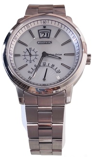 นาฬิกาข้อมือผู้ชาย CITIZEN Eco-Drive รุ่น BR0070-54A ขนาดตัวเรือน 42 มม.หน้าปัดสีขาว ตัวเรือน /สาย Stainless Steel สีเงิน