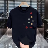 2026 Heavy Pure Cotton Plus Size Printed Round Neck T-Shirt Men Women All-Match Style Loose 2025 New