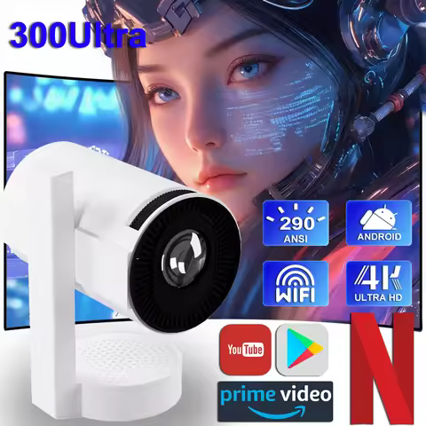 300Ultra Projector Pro Supports 4K Android13 WiFi Wireless Suitable for Mobile Phones Notebooks Home