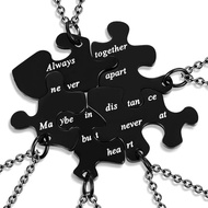 Yonhon BFF Necklace for 3/4/5/6 Stainless Steel Family Friendship Puzzle Sister Keychain Set