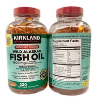 Exp.10/2025 Kirkland Wild Alaskan Fish Oil 1,400 mg 230 เม็ด
