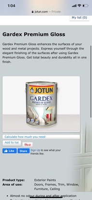 Jotun Premium Semi Gardex / Gloss Paint # door # wood and metal #